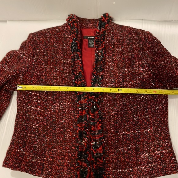 ALFANI Women’s Tweed Wool Blend Lined Business Stylish Chic Jacket size 6 EUC - Picture 10 of 11